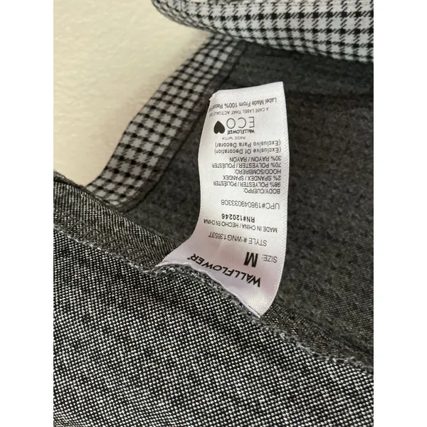 Wallflower Blazer Size M Houndstooth Knit Open Front Cardigan Jacket WNG13653T - Image 4
