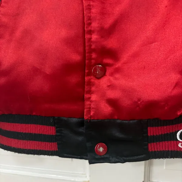 Headgear Classics Death Row Records Jacket Womens S Red Satin Varsity Hip Hop 90 - Image 5