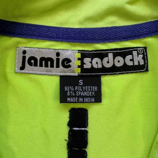 Jamie Sadock Golf Top Womens Small Sleeveless Colorblock Green Yellow Gray Black - Image 4