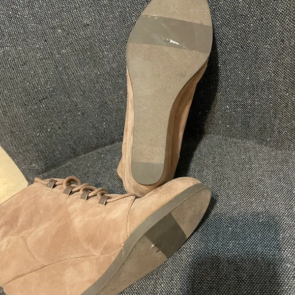 Madden Girl Lace-Up Brown Ankle Booties - Image 5