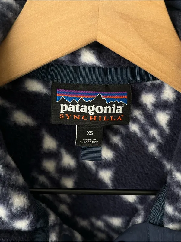 Patagonia Synchilla Snap-T Pullover blue pattern unisex fits 4-6 - Image 6