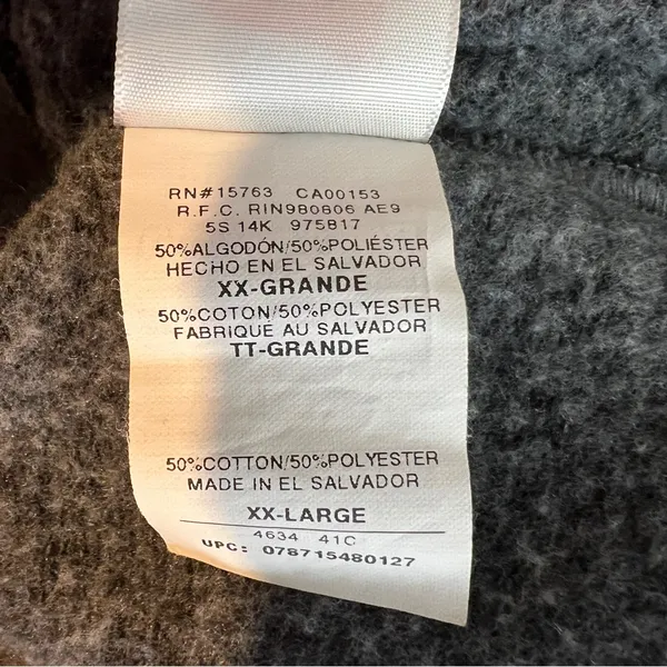 Hanes Comfort Blend Sweats Size XX-Large Gray Fleece Wide Leg Pants - Image 4