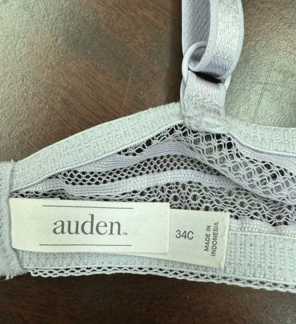 Auden Lavender with Lace Plunge Coverage Push Up Bra Size 34C - Image 5