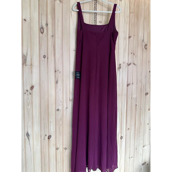 NWT Lulus Remarkable Arrival Plum Purple Sleeveless Maxi Dress Bridesmaid Size M - Image 6