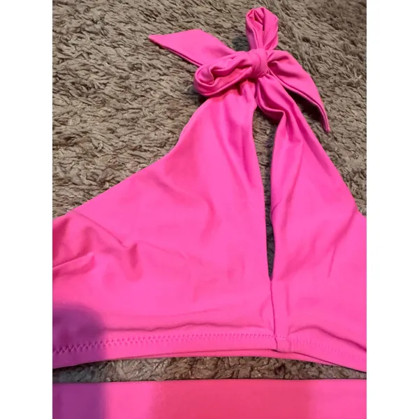 Aerie‎ Pink Halter High Waisted Bikini Set XS NWT Two Piece Swimsuit - Image 4