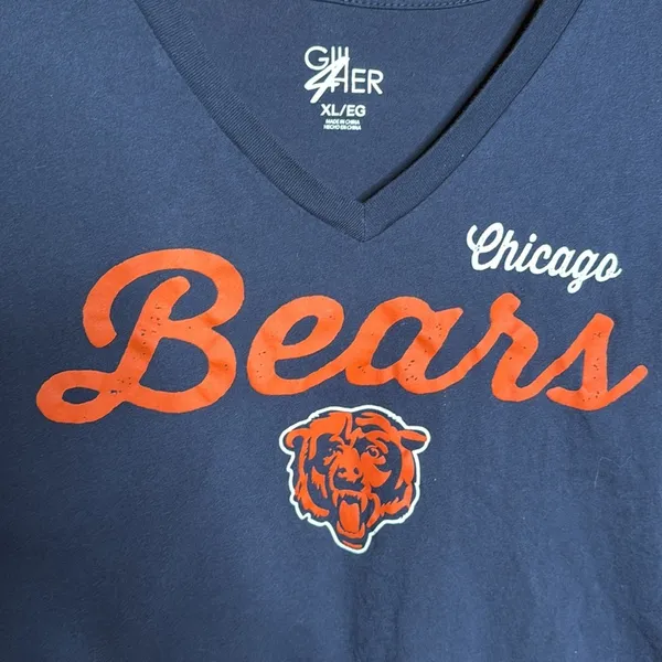 GIII Apparel Group Navy Blue Chicago Bears 100% Cotton Tee Size XL - Image 2