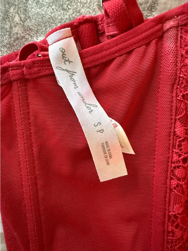 Out From Under Urban Outfitters Red Corset Small - Image 7