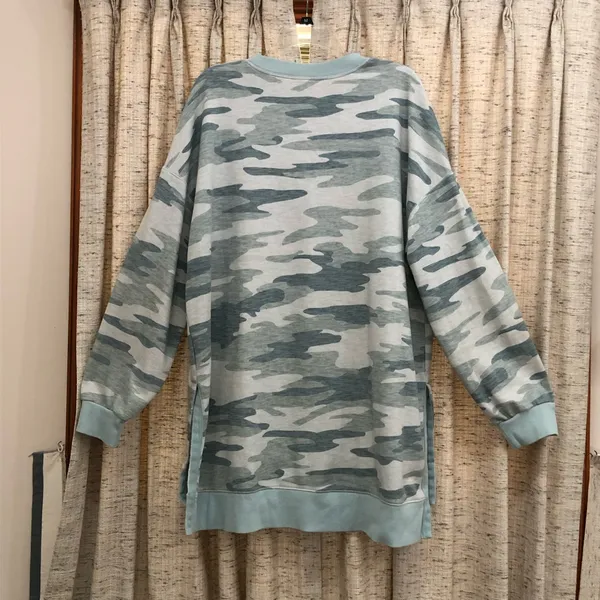 Old Navy Vintage Boyfriend Camo Tunic Sweatshirt - Image 9