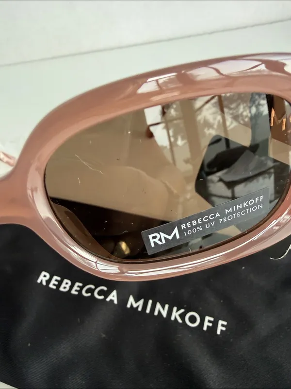 Rebecca Minkoff Women's Oversized Sunglasses in Dusty Rose with Brown Lenses - Image 7