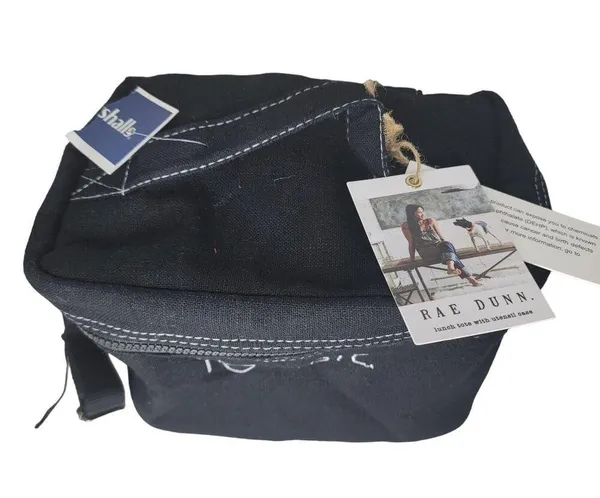 Rae Dunn NWT "Foodie" Lunch Tote With Utensil Case Insulated Adjustable Strap - Image 3