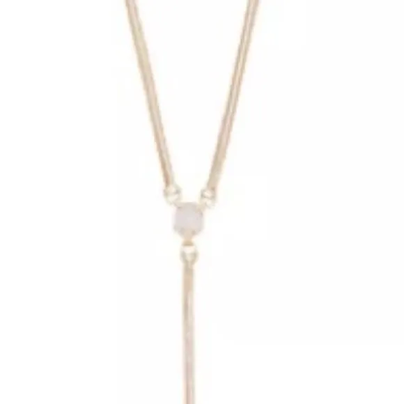 Kendra Scott Starla Long Y Necklace Iridescent Drusy Stone - Image 9