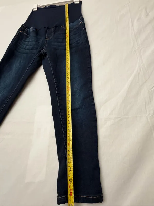 Bella Vida Maternity Dark Wash Skinny Capri Jeans Size M (A808) - Image 6