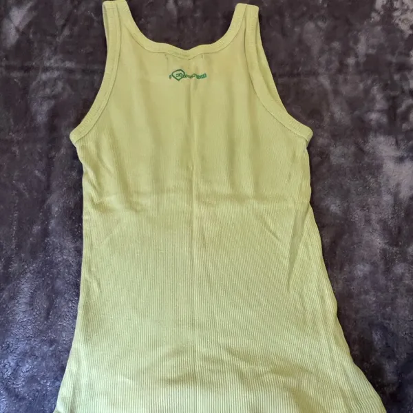 Women's Ribbed Tank Top - Light Green - Image 2
