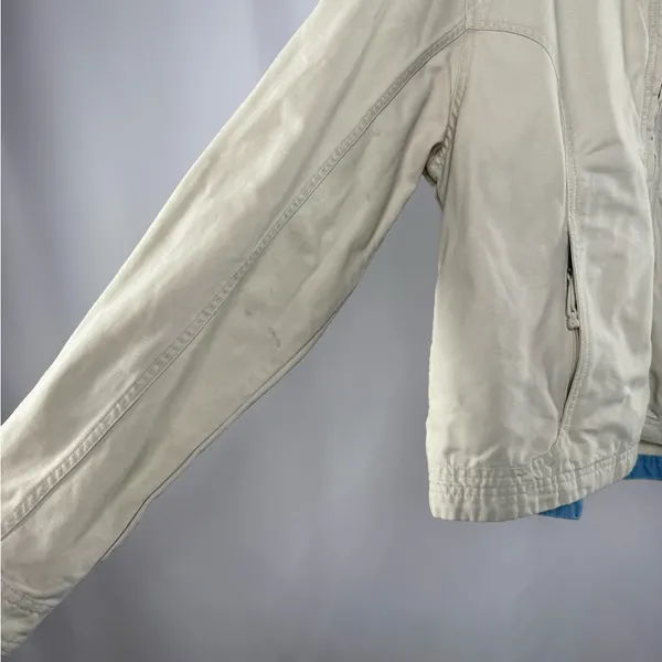 L.L. Bean Full‎ Zip Cotton Lightweight Jacket in Cream Size XL - Image 8