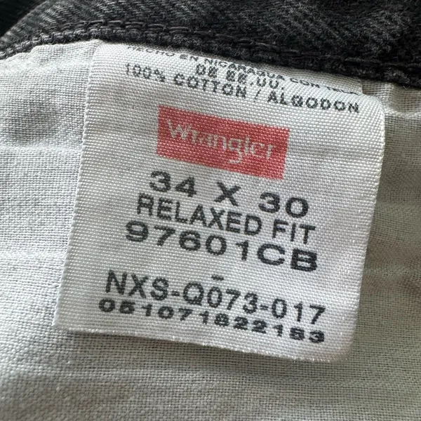 Custom 90s Mom Wrangler High-Waisted Black Jean Shorts 34 X 30 Relaxed Fit - Image 6