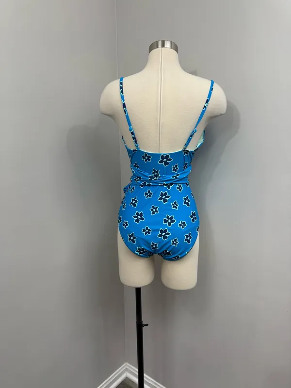 Aerie Blue Floral One Piece Swimsuit - Image 8