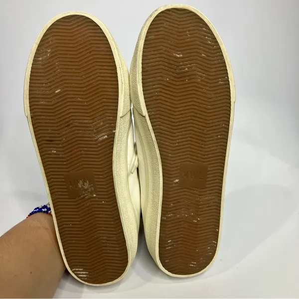 Madewell sidewalk Hightop Sneakers white leather casual unisex women’s‎ size 7.5 - Image 7