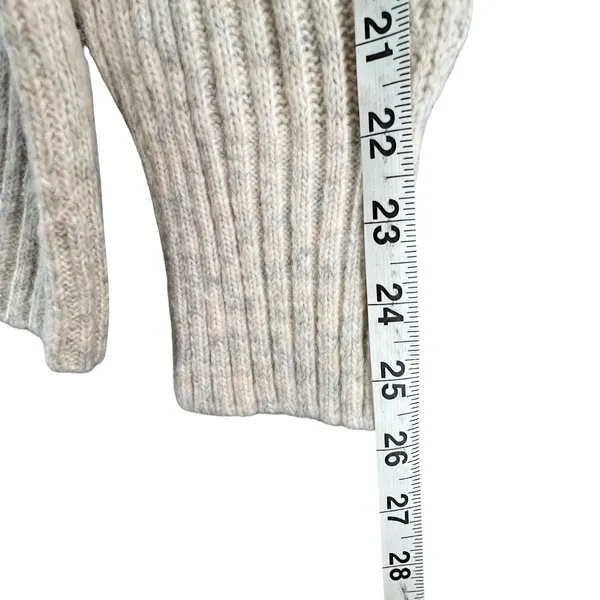 Talbots Sweater Womens XL‎ 0X Cream Diamond 3D Knit Pullover Cottage Fisherman - Image 9
