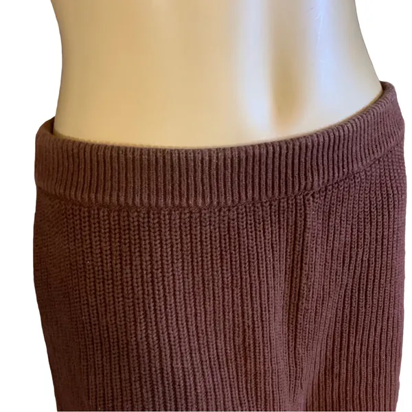 Reformation Brown Knit Sweater Elastic Waist Shorts (L) - Image 6