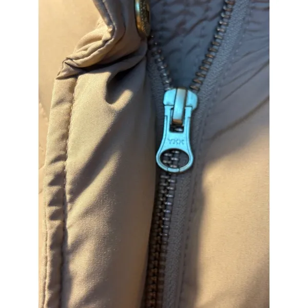 Lands End Tan‎ Quilted Puffer Jacket with Detachable Hood Petite Large 14-16 - Image 5