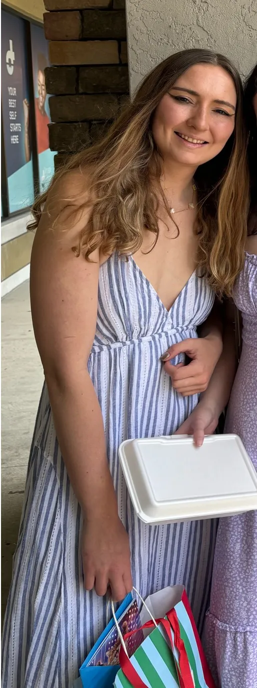 Blue striped dress - Image 2