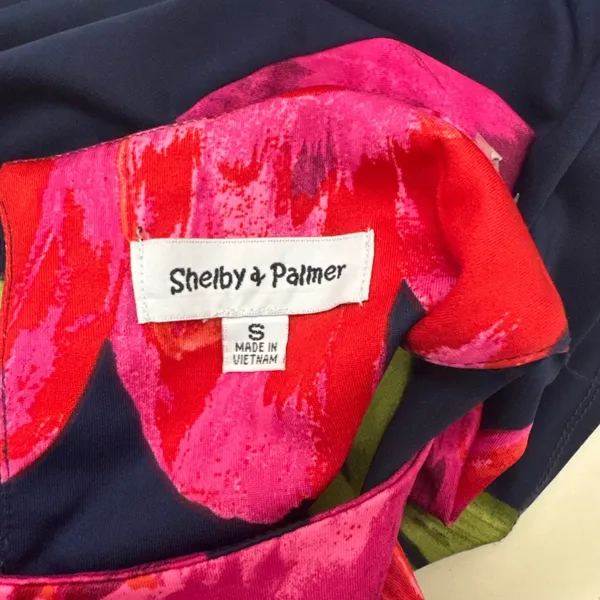 Shelby & Palmer Flare Floral Dress S Garden Party Career Belted‎ Church Travel - Image 6
