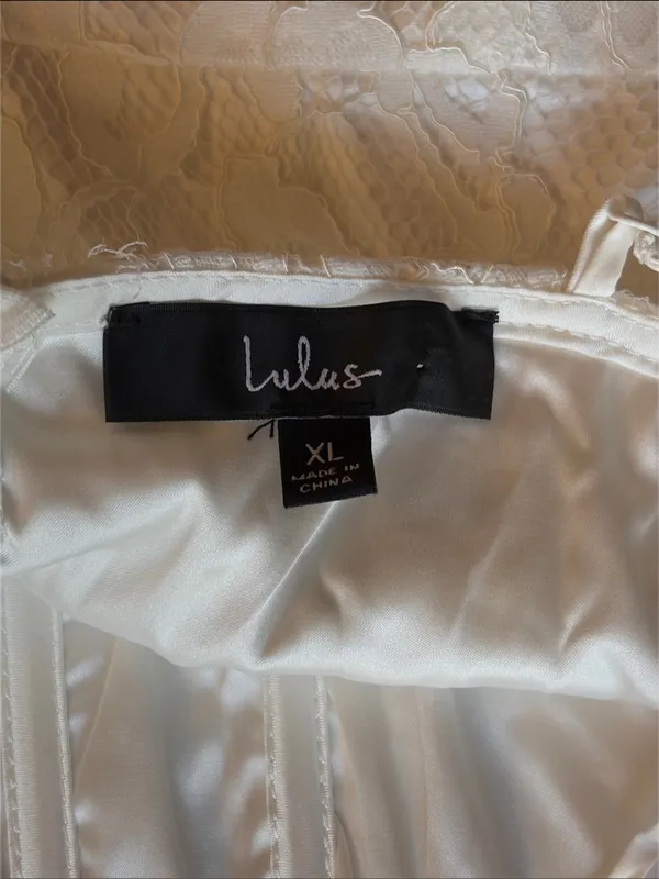 Lulu's Ivory Lace Mini Slip Dress - Image 2