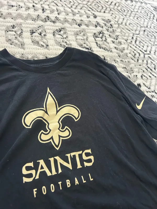 Nike NFL Shirt Team Apparel Saints New Orleans Football Black Gold - Image 2