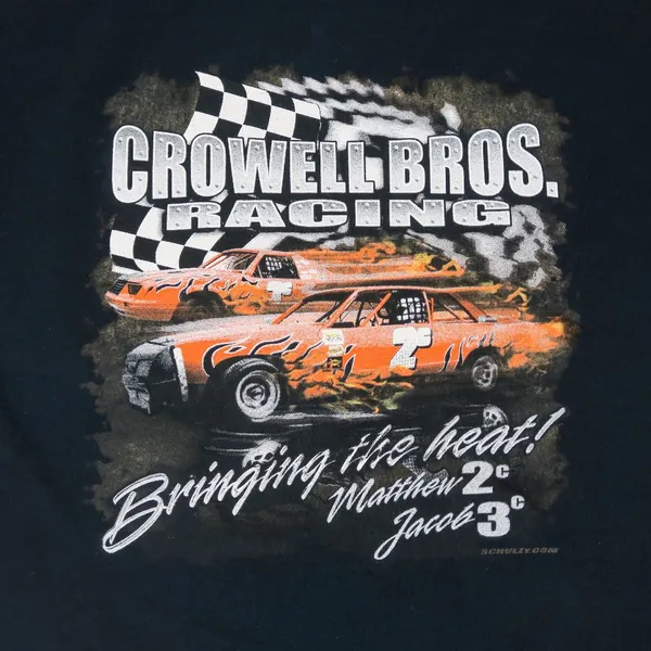 Gildan Black Crowell Bros. Racing Graphic T-Shirt - Image 4