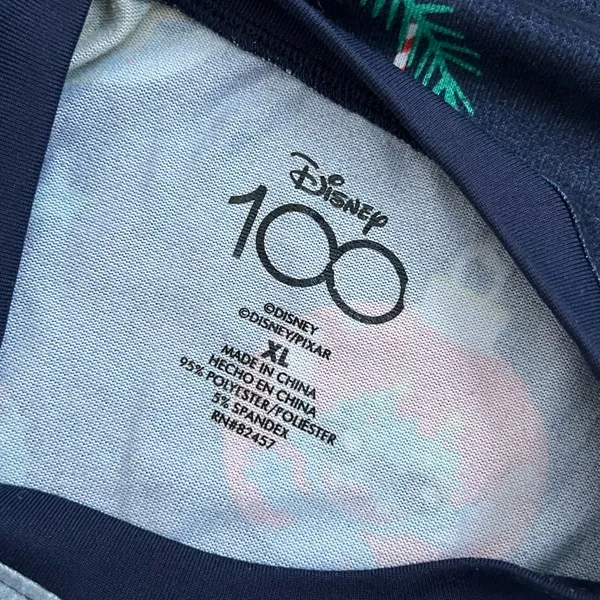 Disney Mickey Olaf Stitch Christmas Pajama Top XL Holiday Shirt - Image 6