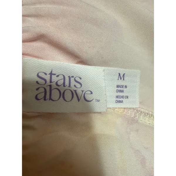 Stars Above Multicolor Silky Satin Marble Print 2Pc Sleepwear Robe Set Size M - Image 6
