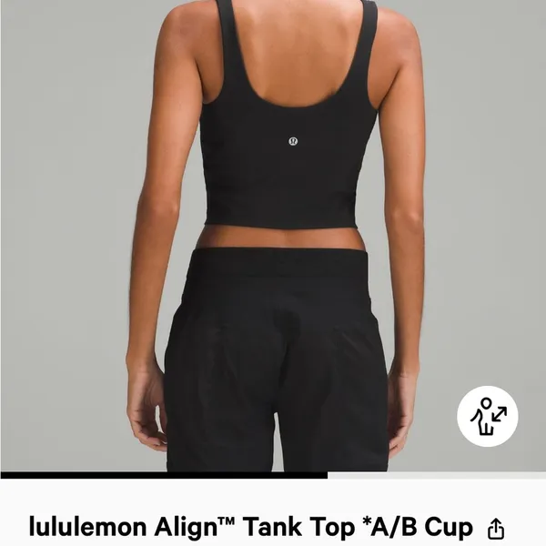 Lululemon BLACK CAMO ALIGN TANK SIZE 4 - Image 5
