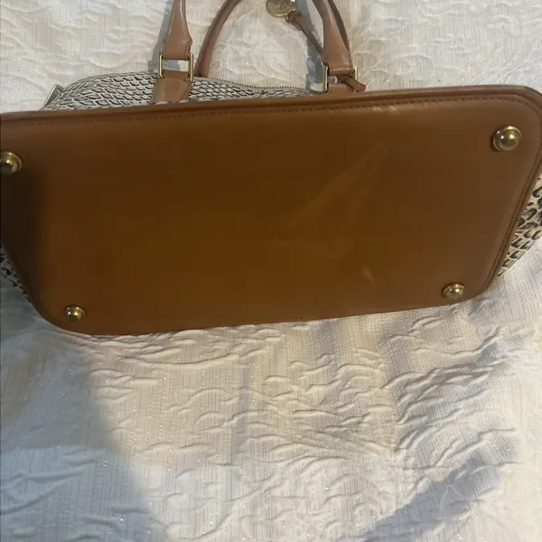 Brahmin Vivian Onyx Java Snake Leather Dome Satchel Bag Rare - Image 10