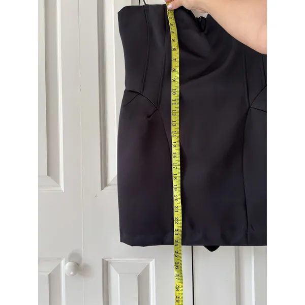 Zara Strapless Black Mini Dress Large New With Tags - Image 6
