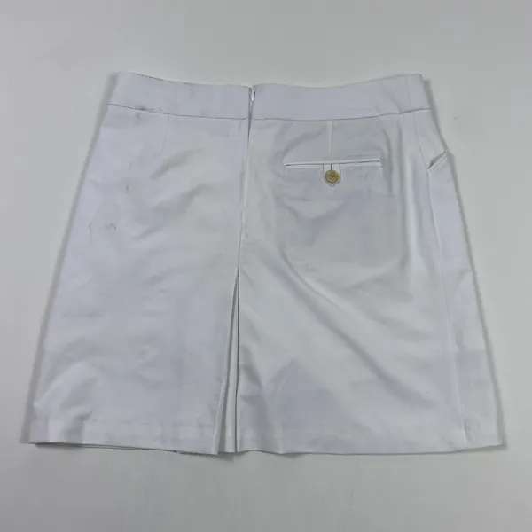 Peter Millar Skirt Womens 8 White Golf Wicking Stretch Pockets Zip Back Athletic - Image 8