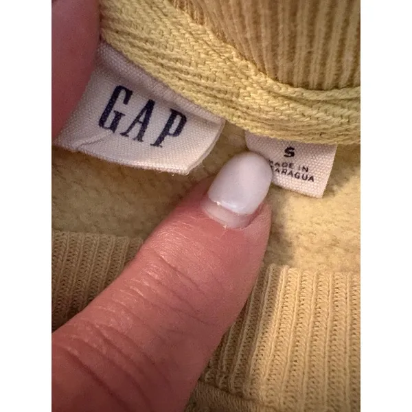 Vintage GAP Sweatshirt Yellow Crew Neck Pullover Everyday Basic Comfy Casual‎ - Image 3