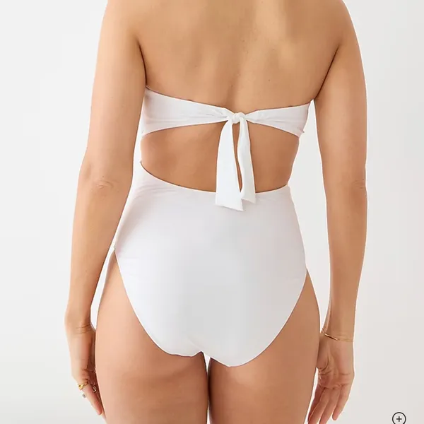 J.CREW White Strapless Swimsuit One Piece White Size 18 NWT - Image 3