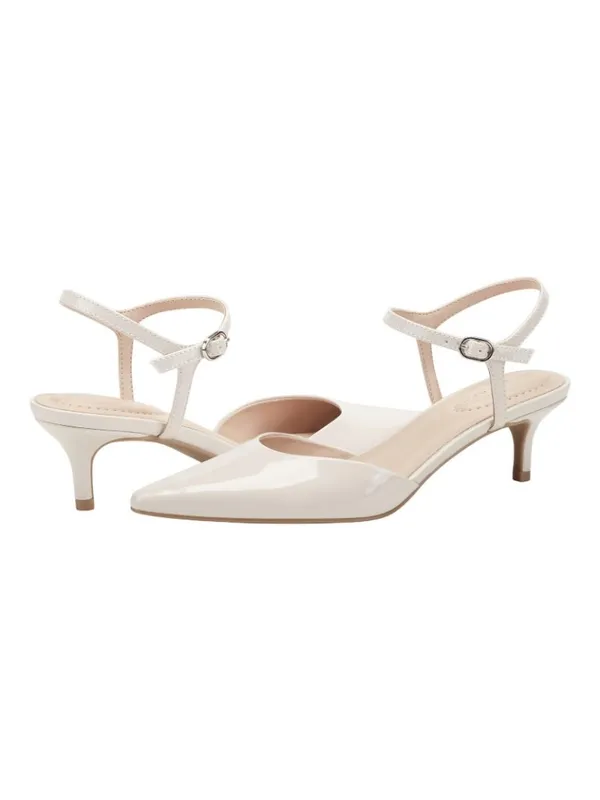 NWT Bandolino Rose Pointed Toe Kitten Heel Pump BNROSE3 Ivory Off White 8M - Image 2