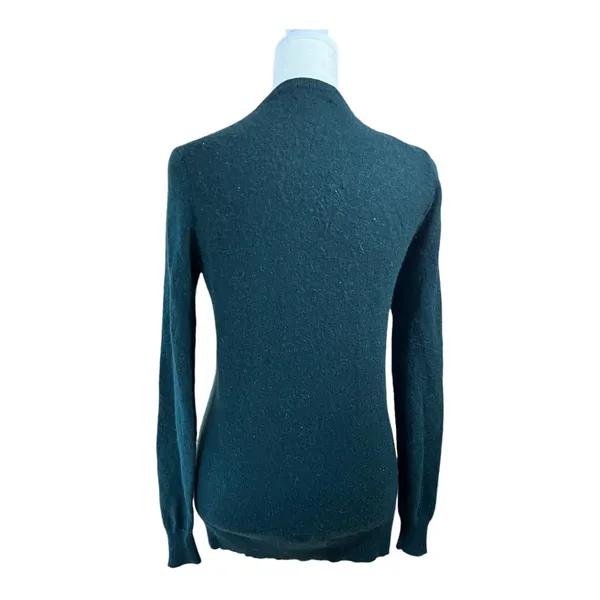 C by Bloomingdale's 2-Ply Cashmere Dark Green Sweater Sz S - Image 6