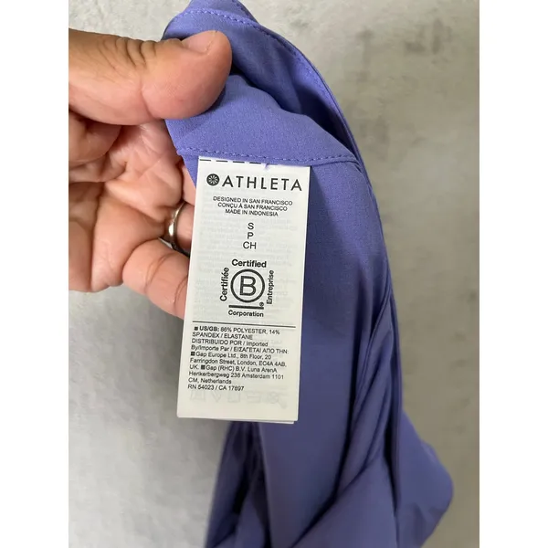 Athleta Arrival Dress Breathable Crisscross Back UPF 50+ Lavender Athleisure New - Image 7