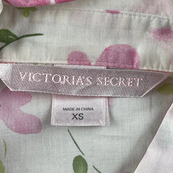 Victoria's‎ Secret Vintage 2003 Pink Floral Cotton Pajama Set XS Sleeveless Top - Image 6