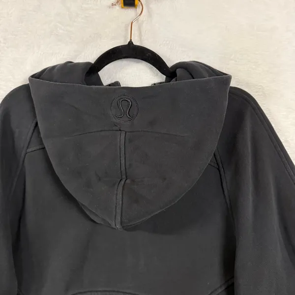 Lululemon M/L Scuba Oversized 1/2 Zip Black Hoodie Cropped Pullover Athleisure - Image 9