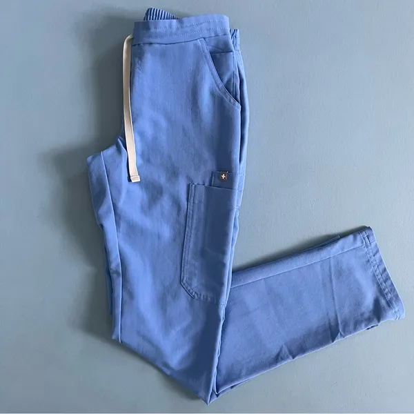 Figs Yola FIONx Ciel Blue Skinny‎ Scrub Pants - Image 6