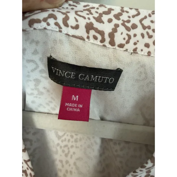 Vince Camuto Tiered Mini Dress Long Sleeve Lined Sz M - Image 6
