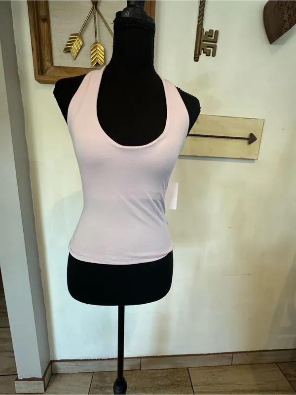 Pink Rose Light Pink Halter Tank Top - Image 2