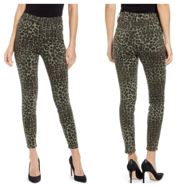Good American Good Legs Sage Leopard Skinny Jeans - Image 2