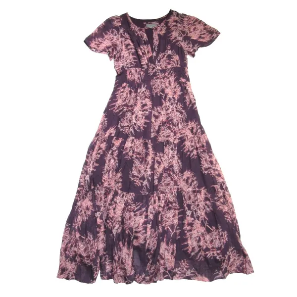 NWT by Anthropologie The Somerset Maxi in Crimson Print Chiffon Edition Dress XS - Image 5