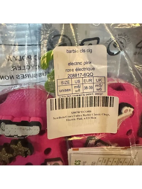 Crocs Unisex‑Adult Barbie Classic Clogs – Size 8 NWT - Image 10