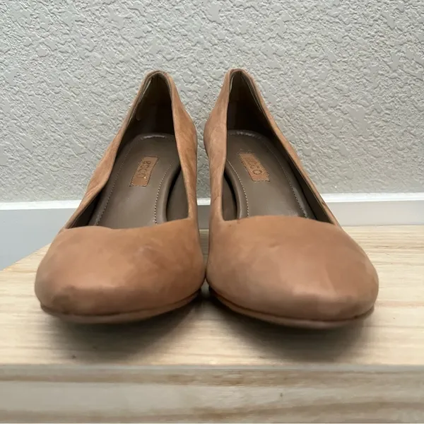 ECCO Camel Brown Almond Toe Leather‎ Pumps 38 - Image 6