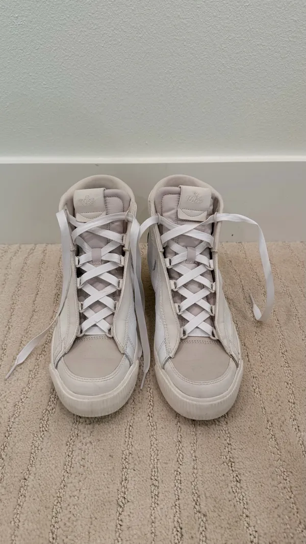 Nike Blazer Victory Mid Lace Up Leather Sneakers Summit White Light Cream DR2948 - Image 5